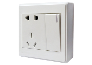 One single-control large-board two- and three-pole socket